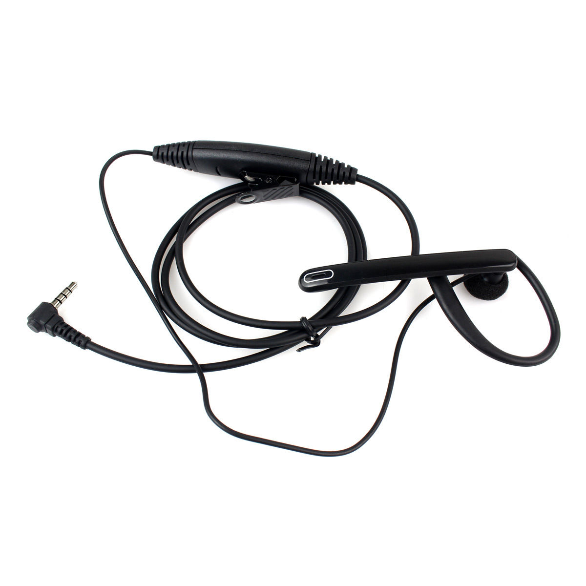 3.5mm 1-Pin Ear Bar Earpiece Mic PTT Headset for YAESU VERTEX VX-2R VX-3R Radios